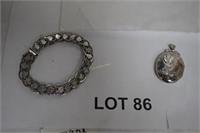 sterling silver charm bracelet (no charms) &