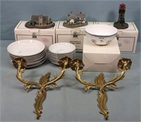 China, Figurines, Brass Candle Sconces