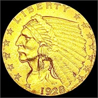 1928 $2.50 Gold Quarter Eagle CLOSELY