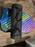 Yoga mat with straps to carry with