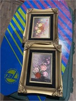 Vintage picture frames with 5 x 7 floral picture