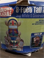 8 foot tall air blown inflatable lights up