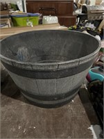 Large barrel flower pot