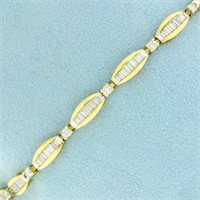 3ct TW Baguette and Round Diamond Line Bracelet in
