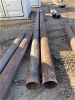(2) STEEL PIPES 8.5"X27' 8.5"X25'