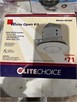 Recessed lighting, white open kit