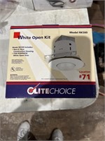 Recessed white open kit