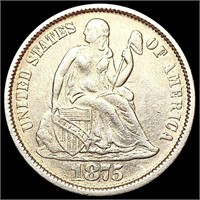 1875 Seated Liberty Dime CLOSELY UNCIRCULATED