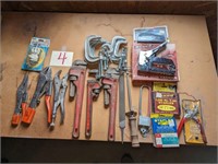 VISE GRIPS, PIPE WRENCHES, STAPLERS, ETC.