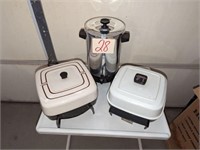 32 CUP COFFEE MAKER & 2 ELECTRIC