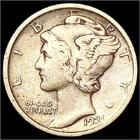 1921 Mercury Dime LIGHTLY CIRCULATED