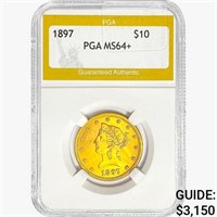 1897 $10 Gold Eagle PGA MS64+