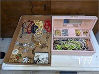 2 BOXES OF JEWELRY