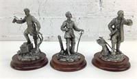 (3) 6" Chilmark Pewter Civil War Sculptures
