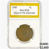 1797 Draped Bust Large Cent PGA VF25 REV 95
