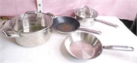 4pc T-Fal Stainless Induction Cookware
