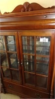 Vintage China Cabinet – 2 Drawers / 2 Glass Doors