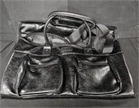 Vessra travel garment bag. Black, leather type