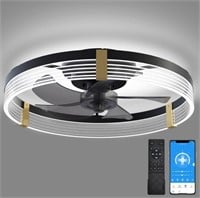 19.7" Low Profile Ceiling Fan with Lights and