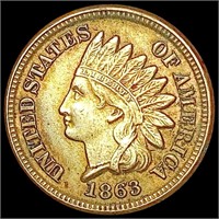 1863 Indian Head Cent CLOSELY UNCIRCULATED