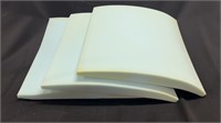 3 Foam Curved Acoustic Panels - 19”x20”x2”