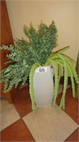 Large Vase w/Artificial Greenery