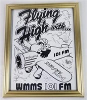 WMMS 101FM Framed Buzzard Print
