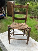 Wooden and Wicker Ladder Back chair
