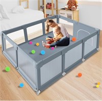 Baby Playpen, 74''x50'' Large Baby Playpens for