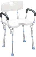 OasisSpace Heavy Duty Shower Chair with Back and