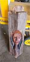 Native American Face Carving