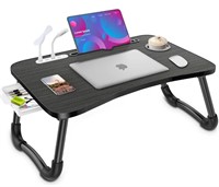 Laptop Lap Desk, Foldable Laptop Tray with 4 USB