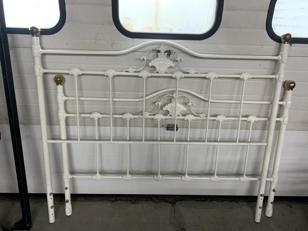 Vintage Bed Frame Accents Are Cast Iron 61" Wide