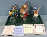(6) Franklin Mint Bird Bells