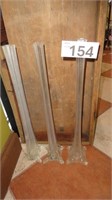 (3) Tall Clear Glass Vases