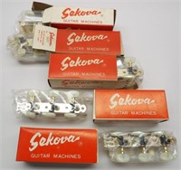 5 Vintage Sekova Guitar Machine Heads 3627