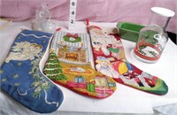 Vintage Christmas Stockings & Misc