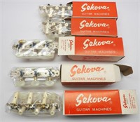 5 Vintage Sekova Guitar Machine Heads 3627