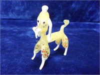 Mouth Blown Glass Poodle Figurine