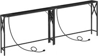 2 Pack Sofa Table with Charging  39.4 Console