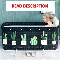 Foldable Bathtub  SPA Tub  47.2x19.7x21.7in Cactus