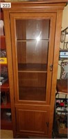 Two Door Display Cabinet w/ Glass Door & Storage