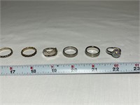 Six Womens Rings