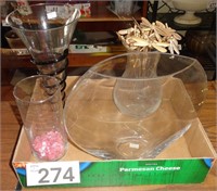 (4) Glass Vases Lot