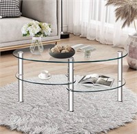 NEW $130 (36.2") 3-Tier Oval Coffee Table