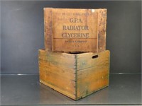 Lot of (2) Large Wooden Shipping Crates