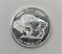 One Troy Ounce .999 Fine Silver Buffalo Round