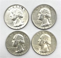 1961, 1963, and 1964 Washington Quarters