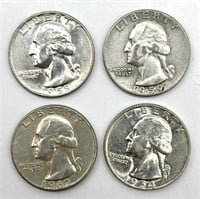 1954, 1955, 1959, and 1962 Washington Quarters