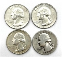 1944, 1950, 1961, and 1964 Washington Quarters